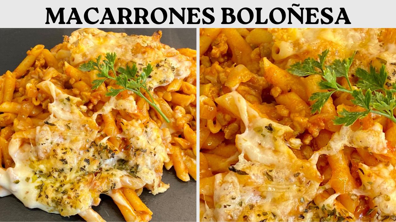 MACARRONES BOLOÑESA SIN COCCION DE PASTA